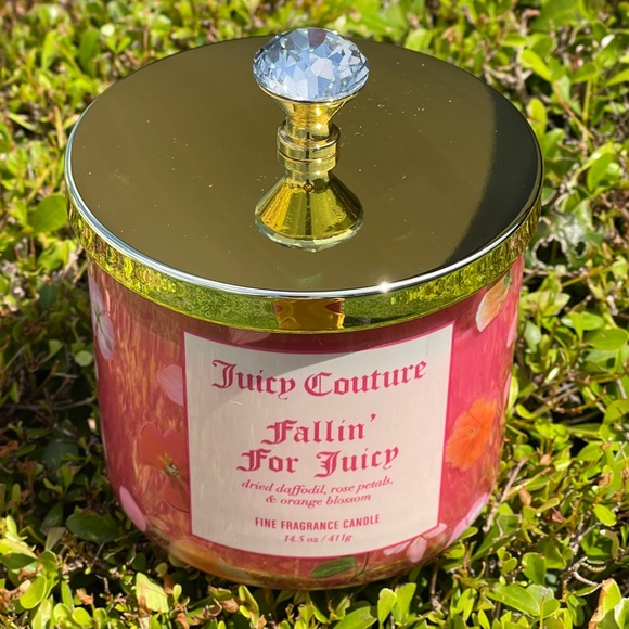 JUICY COUTURE 3 Wick Candle In Fallin’ For Juicy Fragrance Soy Wax Blend - Picture 4 of 12
